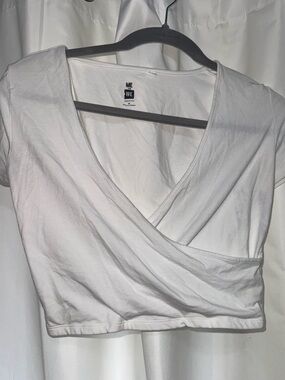 Pacsun White Wrap Crop Top